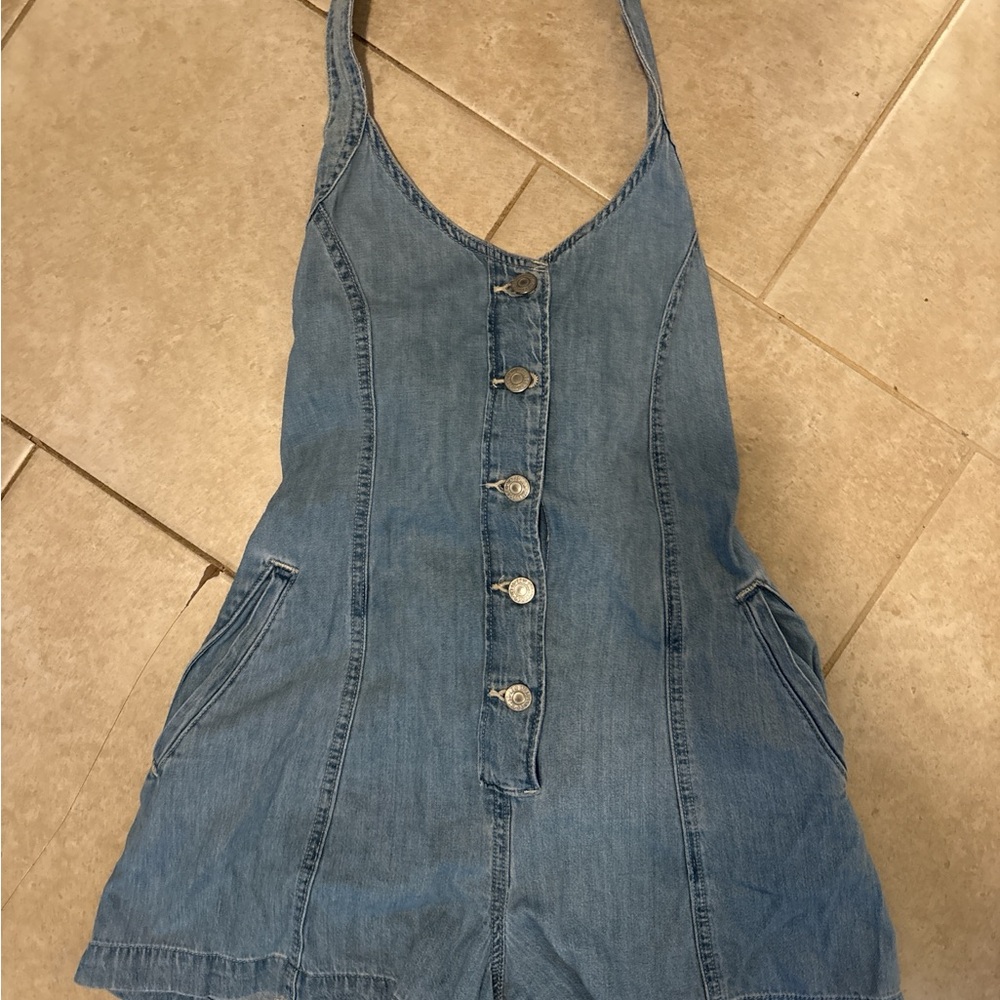Levi's Blue Denim Halter Romper